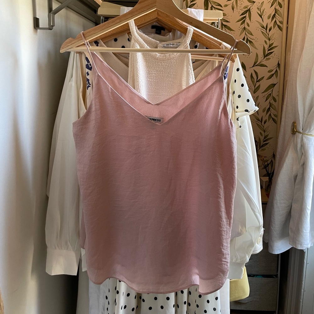 Express XS light pink camisole.